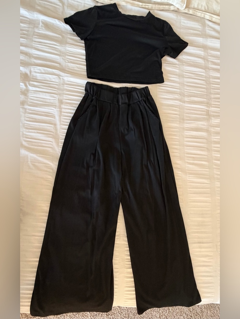 Black Wide Leg High-Waist Pants - Classic Women's Wide Leg